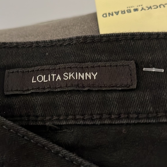 NWT Lucky Black Skinny Jeans Sz 33 / Sz 16) - Picture 5 of 8